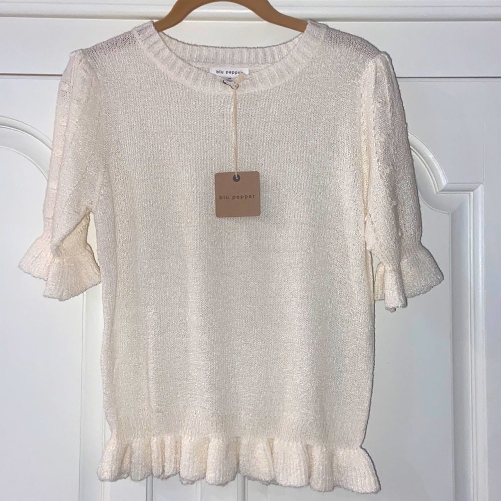 Blu Pepper ruffle sweater